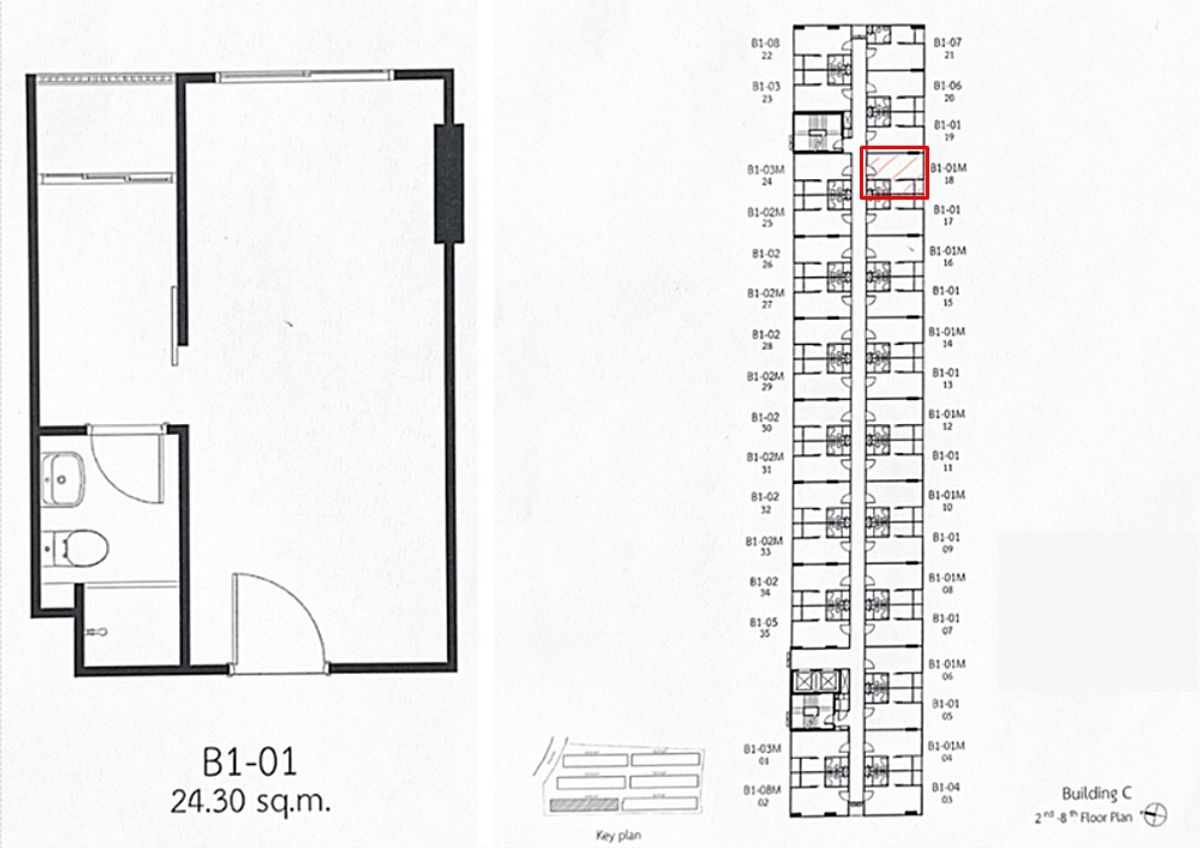 Call : 099-269-6659 New Condo The Origin Bangkae @MRT Bangkae, 24.30 sq.m 1 Bedroom 5th floor Facing South, Tower C