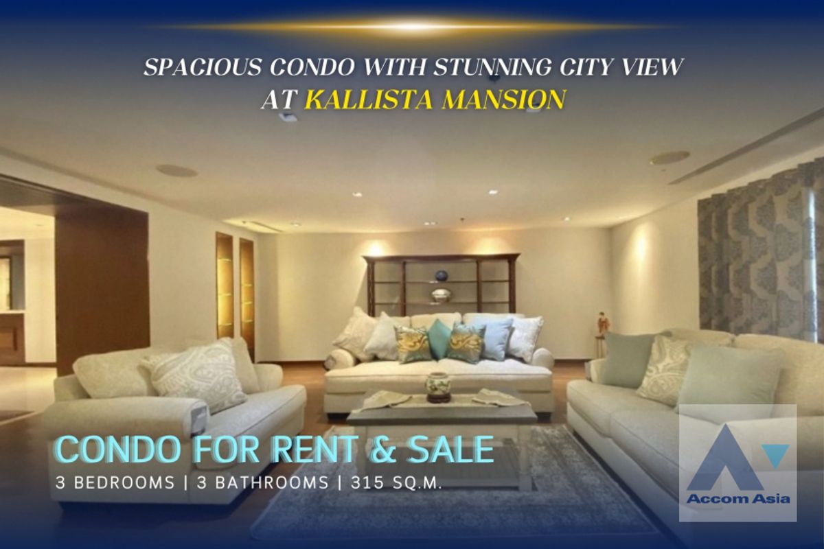 🔼AccomA🔽Spacious 3-Bedroom Condo for Rent and Sale with Stunning City View at Kallista Mansion (AA39655) 🔼AccomA🔽Spacious 3-Bedroom Condo for Rent and Sale with Stunning City View at Kallista Mansion (AA39655)