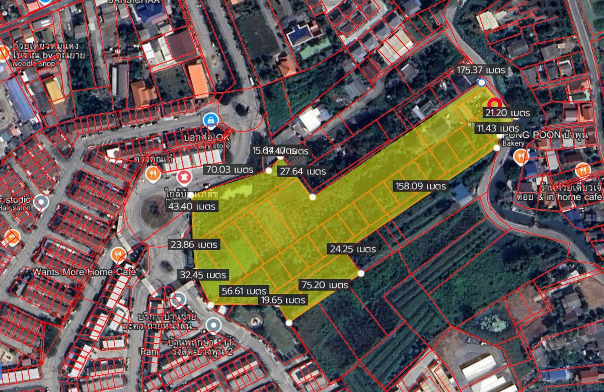 Land near Wat Bang Phun School, Mueang District, Pathum Thani Province, area 12 rai 1 ngan 47 square wah Land near Wat Bang Phun School, Mueang District, Pathum Thani Province, area 12 rai 1 ngan 47 square wah