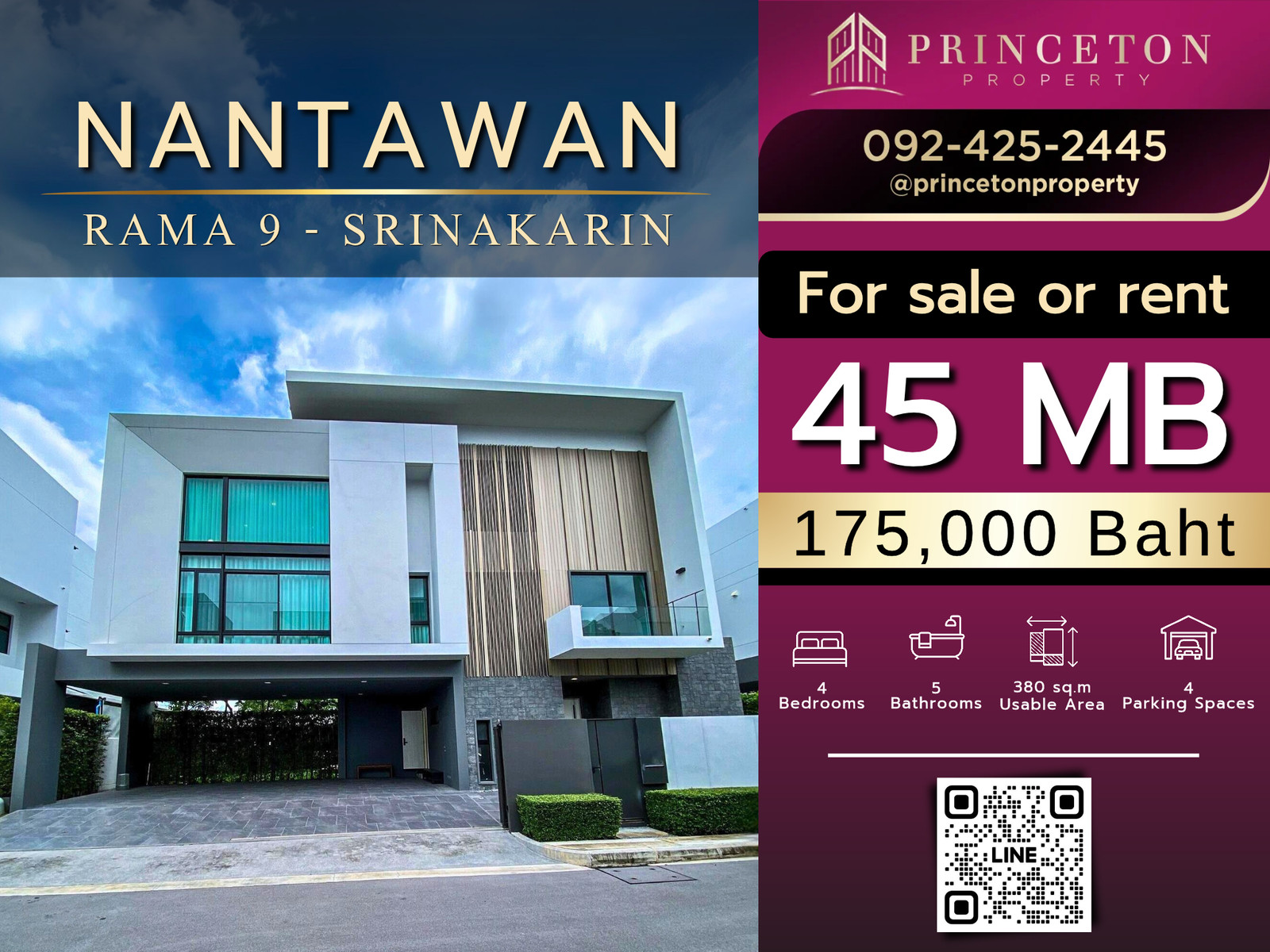Luxury House For sale or rent Nantawan Rama 9-Srinakarin next to Wellington International School 📞092-4252445 Luxury House For sale or rent Nantawan Rama 9-Srinakarin next to Wellington International School 📞092-4252445