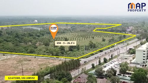 Large land for sale on Sukhumvit Road, Mueang Chan 694 Rai, Chanthaburi