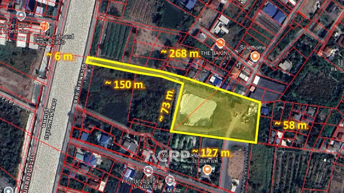 Land for Sale Along Khlong Prapa Canal a Location Suitable for Investment and Business Land for Sale Along Khlong Prapa Canal a Location Suitable for Investment and Business
