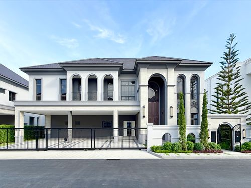 The Palazzo, Krungthep Kreetha-(M) 642 sqm. Land 156 meters, 5 bedrooms, 6 water, 5, buy at the project 092-545-6151 (Tim)