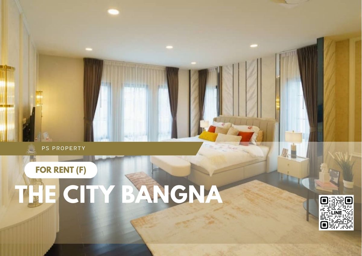 Single house for rent ✨ The City Bangna ✨ 5 bedrooms, 6 bathrooms, fully furnished and electric appliances