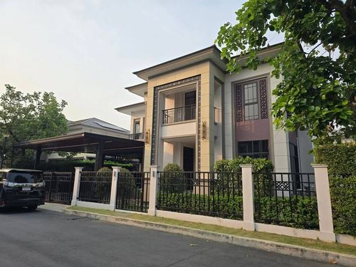 ● Luxury class ● บ้านเดี่ยว 2 ชั้น | ขนาดที่ดิน 169.40 ตร.ว. พื้นที่ใช้สอย 432.00 ตร.ม. | 5 ห้องนอน 6 ห้องน้ำ 6 ที่จอดรถ | ติดถนนพุทธมณฑลสาย 1