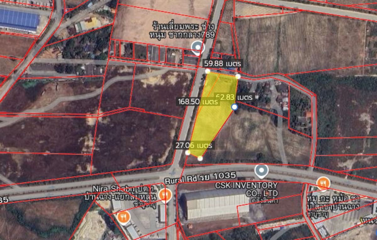  ที่ดิน 5 ไร่ 3 งาน ผังสีม่วงลาย ใกล้นิคมอุตสาหกรรมมาบตาพุด แปลงสวย ติดถนนสองด้าน ใกล้ท่าเรือ ใกล้มอเตอร์เวย์ ใกล้สนามบินอู่ตะเภา – รูปที่ 3