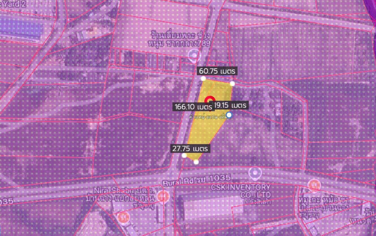  ที่ดิน 5 ไร่ 3 งาน ผังสีม่วงลาย ใกล้นิคมอุตสาหกรรมมาบตาพุด แปลงสวย ติดถนนสองด้าน ใกล้ท่าเรือ ใกล้มอเตอร์เวย์ ใกล้สนามบินอู่ตะเภา – รูปที่ 4