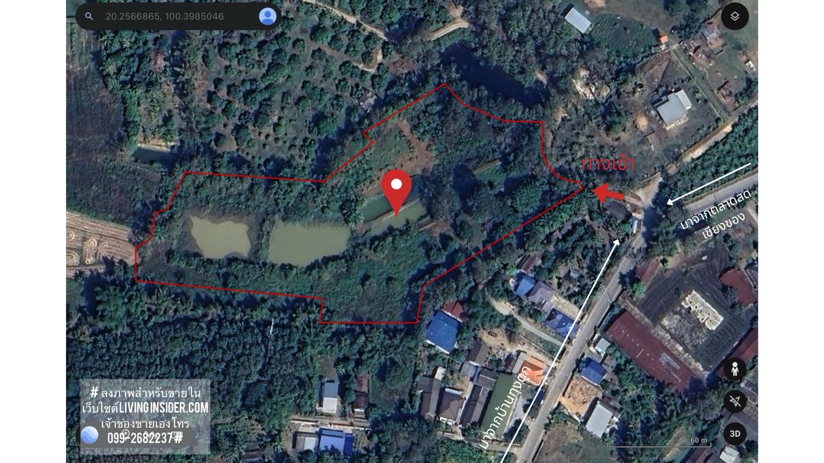 ขายที่ดินสวย 12-3-55 ไร่ วิวภูเขาในตัวเมืองแหล่งชุมชนอำเภอเชียงของ น้ำไม่เคยท่วม – รูปที่ 2