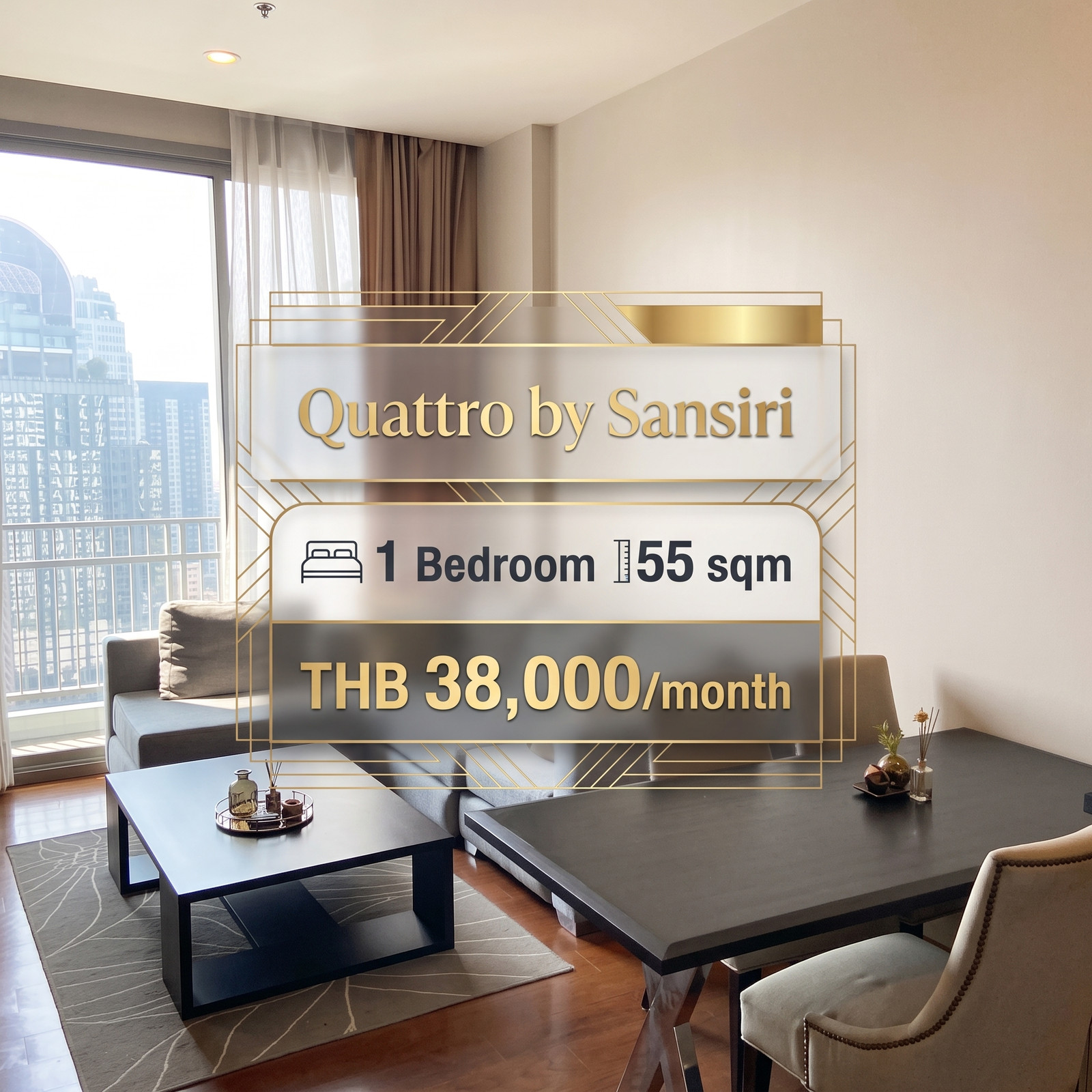 ✨ FOR RENT! Quattro by Sansiri - Luxurious Living in the Heart of Thonglor Awaits! ✨