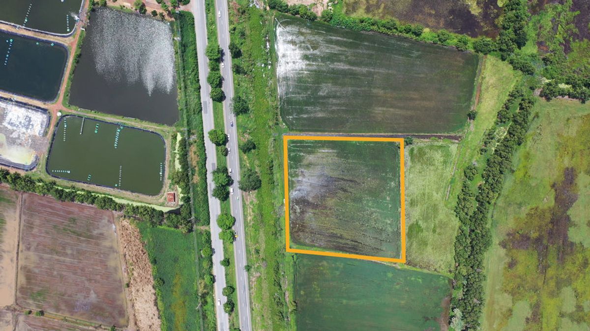 Land for sale in Chachoengsao-Kabin Buri Road Next to the Highway 304, near Bang Kla Intersection Near Si Phanom Sarakham Intersection