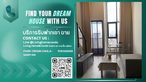 For RENT PARK Origin Chula -samyan, a new room, beautiful Duplex, ready - RW005435