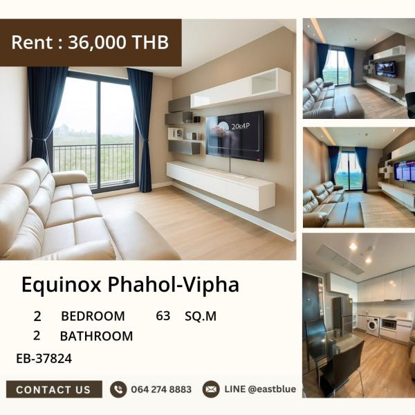 17/07/2026, 🏙️ Spacious 2-Bed Condo at Equinox: Urban Living Near Mo Chit BTS!🔑 Only 36k/Month - Perfect Location, Unbeatable Amenities! 0642748883