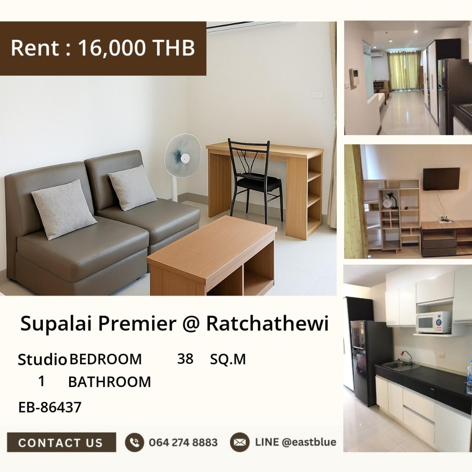 11/08/2026, 🏠 เช่า คอนโด สตูดิโอ Supalai Premier @ Ratchathewi 16,000 บาท/เดือน 0642748883 11/08/2026, 🏠 เช่า คอนโด สตูดิโอ Supalai Premier @ Ratchathewi 16,000 บาท/เดือน 0642748883