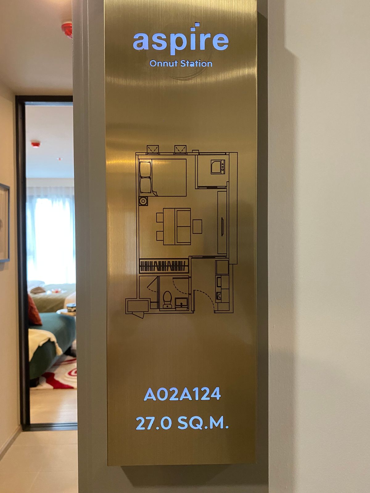 Aspire Onnut Stataion on Sukhumvit Rd with Bangkachao river view (1bedroom)