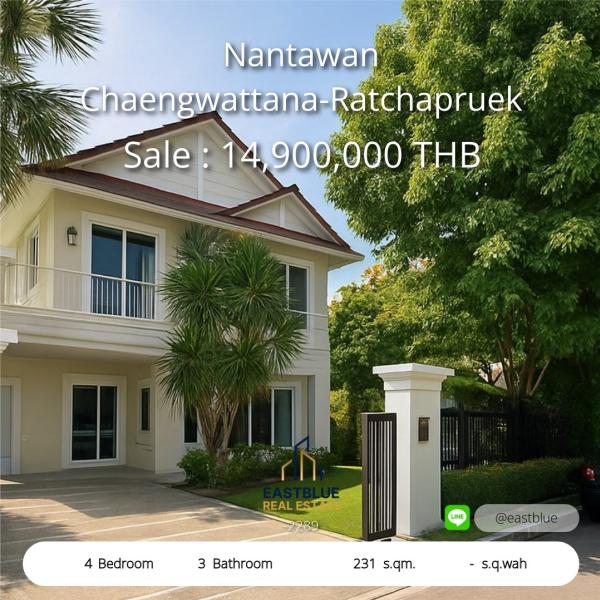 04/08/2026, 🏡 บ้านหรู นันทวัน แจ้งวัฒนะ-ราชพฤกษ์ ส่วนตัวสูง เพียง 92 ครอบครัว พร้อมอยู่ทันที! 💥 0642748883