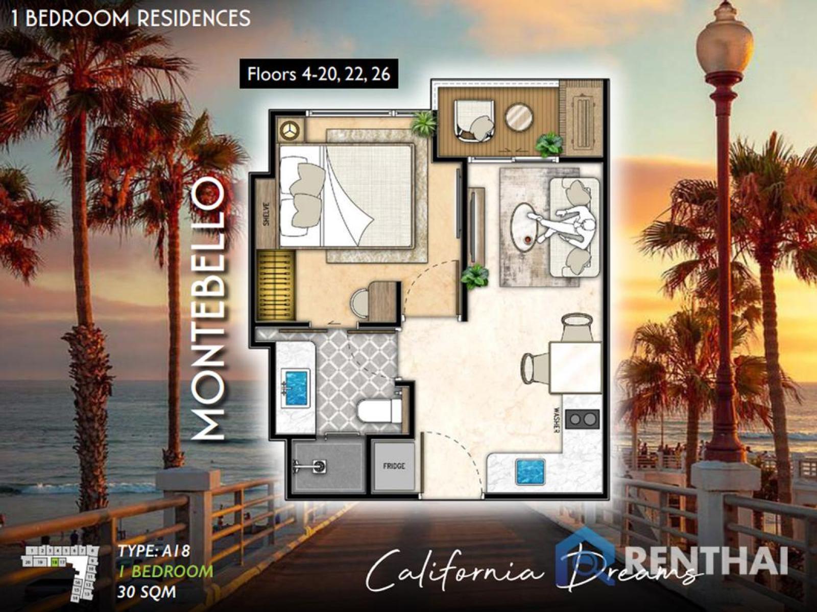 สำหรับ ขาย คอนโด 1 ห้องนอน ที่ The Riviera Santa Monica
