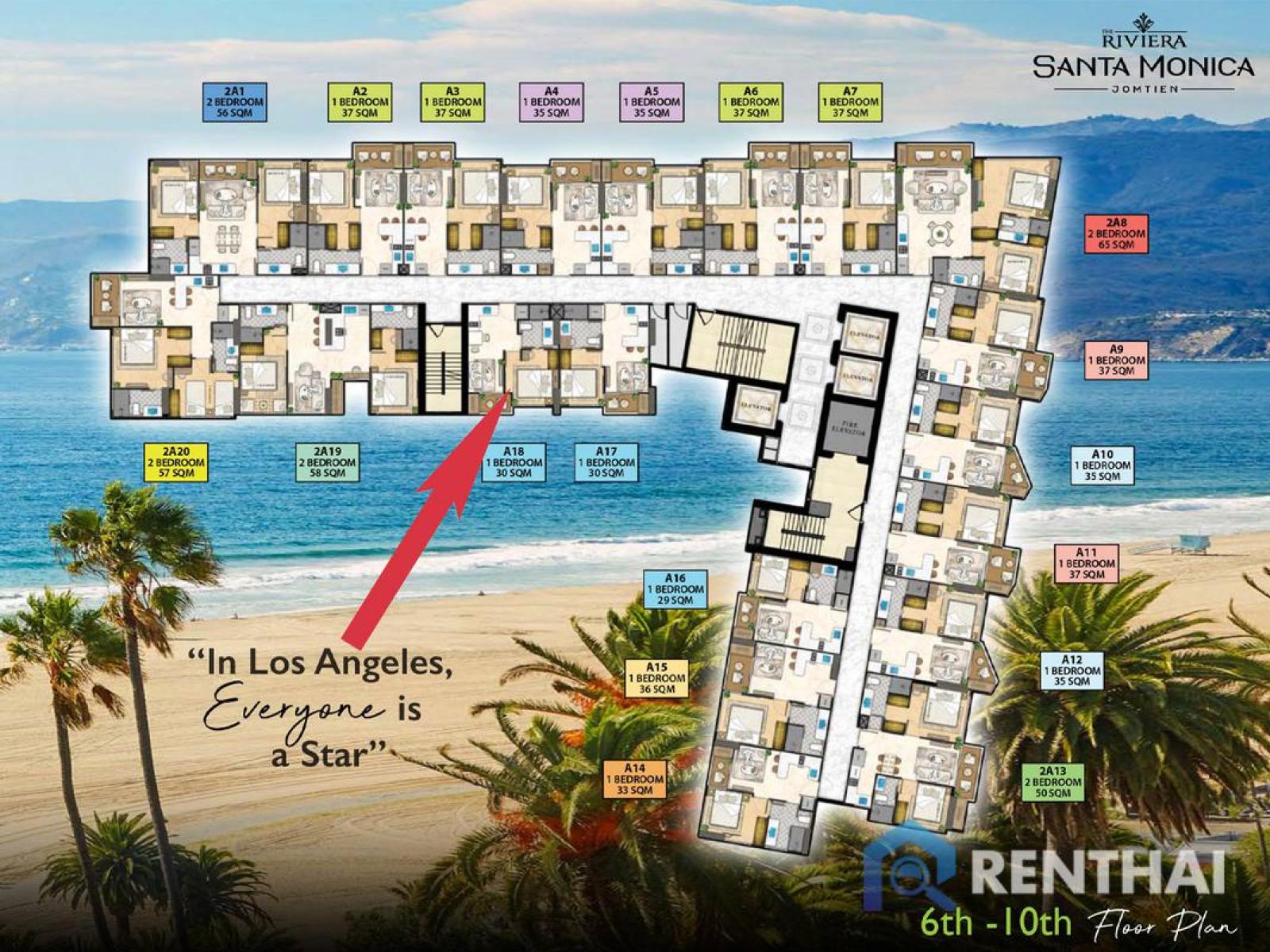สำหรับ ขาย คอนโด 1 ห้องนอน ที่ The Riviera Santa Monica – รูปที่ 3
