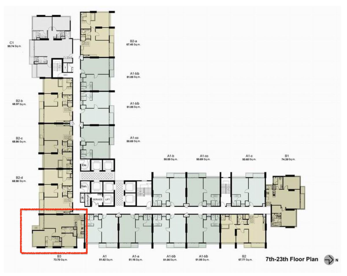 ขายด่วน 185K/sq.m. 2 Bedroom วิวสระว่ายน้ำ ชั้นไม่สูง Siri@ สุขุมวิท ใกล้ BTS ทองหล่อ – รูปที่ 3