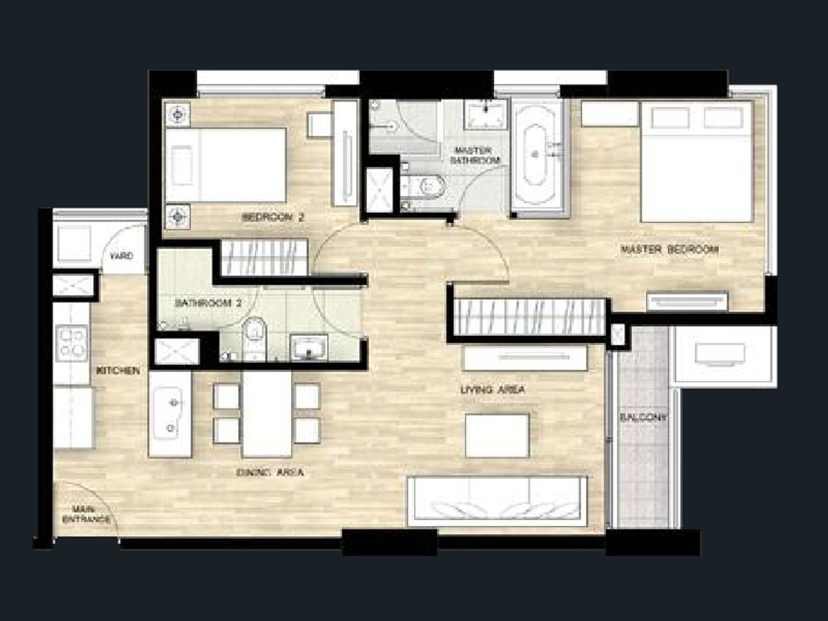 ขายด่วน 185K/sq.m. 2 Bedroom วิวสระว่ายน้ำ ชั้นไม่สูง Siri@ สุขุมวิท ใกล้ BTS ทองหล่อ – รูปที่ 2