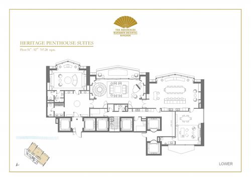 ❖ Penthouse Panoramic View ❖ Floor 50+ Chao Phraya River view | 4 bedrooms 8 bathrooms 709.00 sq.m. | Condo next to the Chao Phraya River, Icon Siam, BTS Charoen Nakhon  