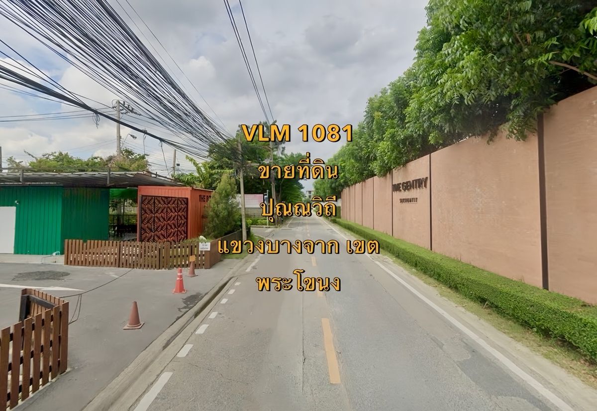 VLM 1081  ขายที่ดิน ซอยปุณณวิถี แขวงบางจาก เขตพระโขนง เนื้อที่ 320 ตารางวา