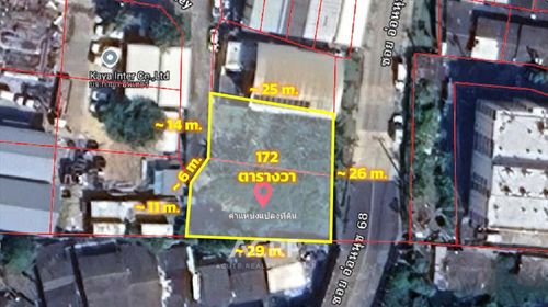 Vacant Land for Sale – Onnut 66/1 Alley, 172 Sq.wah Prime location, multiple access routes – perfect for private residence or small-scale development