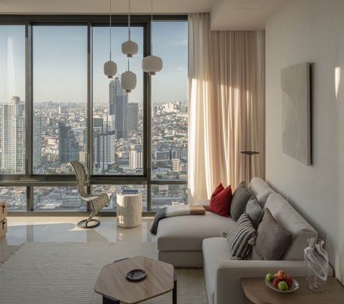 ❖ views for festive fireworks ❖ ชั้น 35++ ขนาด 72.00 ตร.ม. | 2 ห้องนอน 2 ห้องน้ำ | Mahanakorn Tower view | ใกล้ BTS ศาลาแดง
