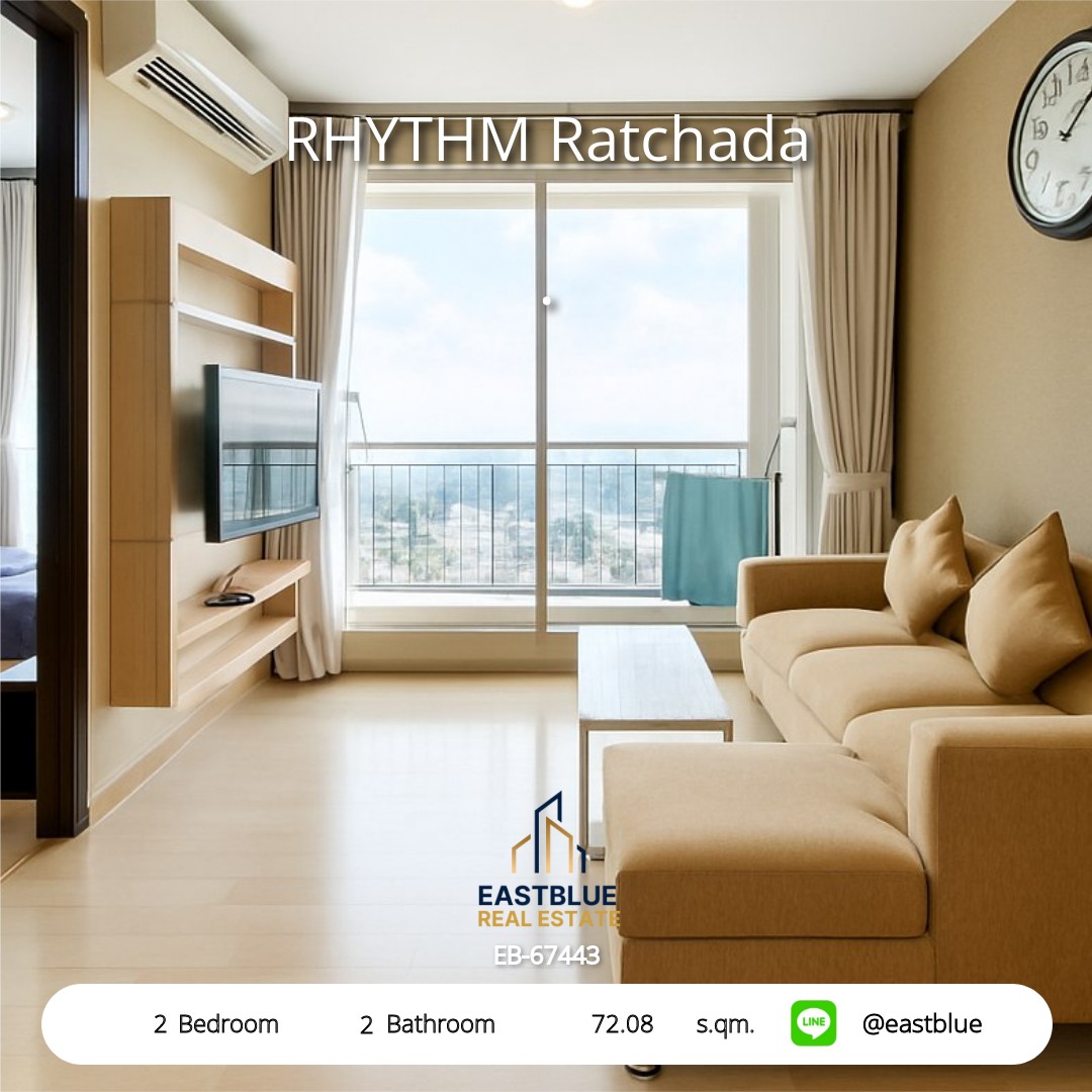 For Rent: RHYTHM Ratchada 2 Bed 72.08 sqm near MRT Ratchadaphisek 35,000 THB/month For Rent: RHYTHM Ratchada 2 Bed 72.08 sqm near MRT Ratchadaphisek 35,000 THB/month