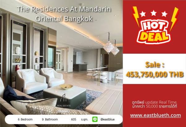 05/10/2026, Ultimate luxury condo with 6 bedrooms at The Residences At Mandarin Oriental
Chao Phraya River view, close to BTS/MRT, with complete amenities! 0642748883