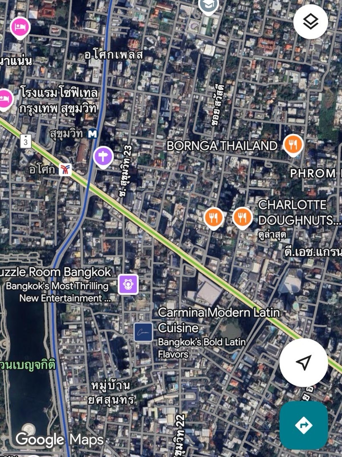 For Rent Land 1-3-75 Rai (775 SQWA) at Asoke Sukhumvit Bangkok, Thailand to Business