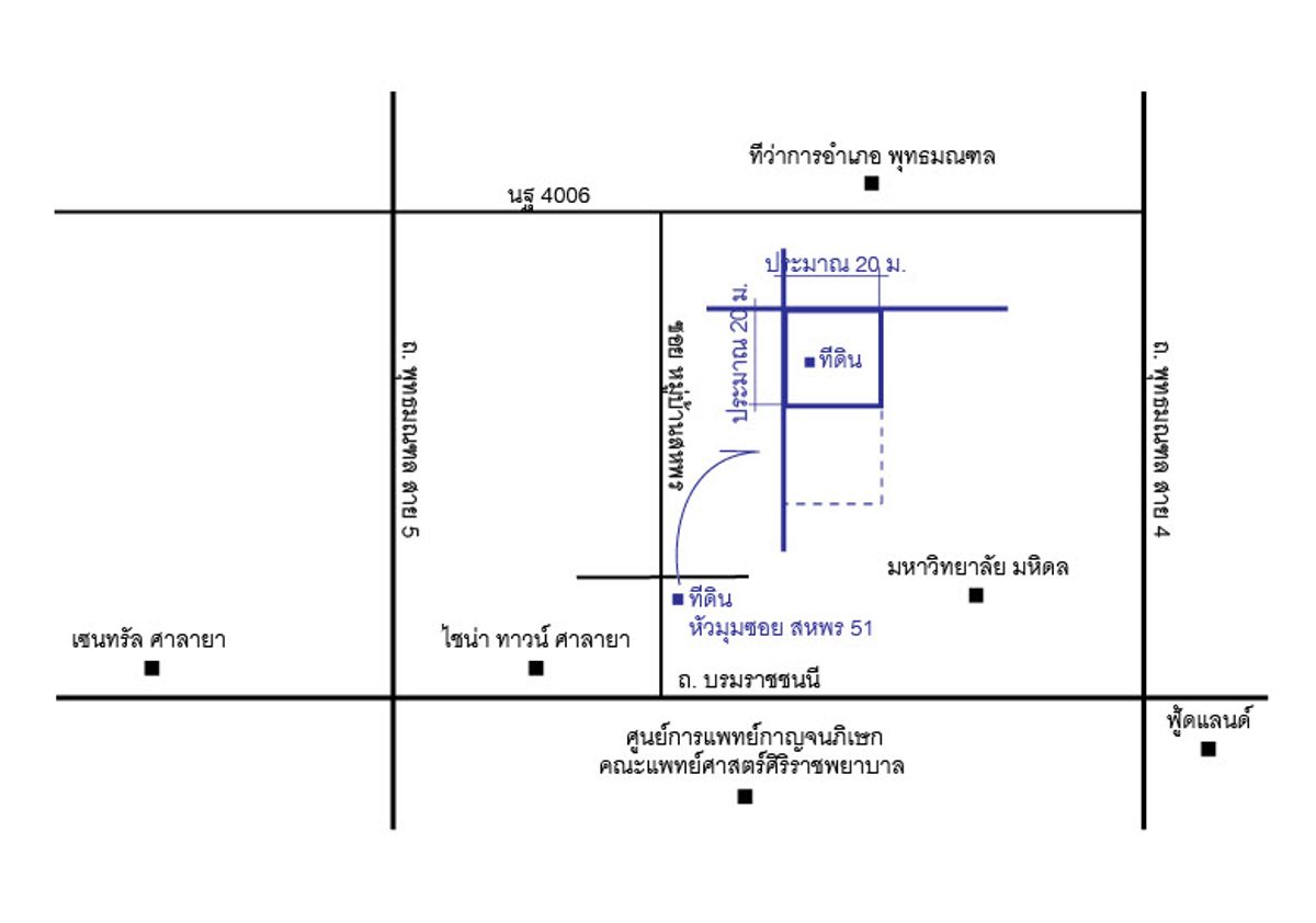 Land for sale at Sahaporn Road, Salaya 98, near Mahidol