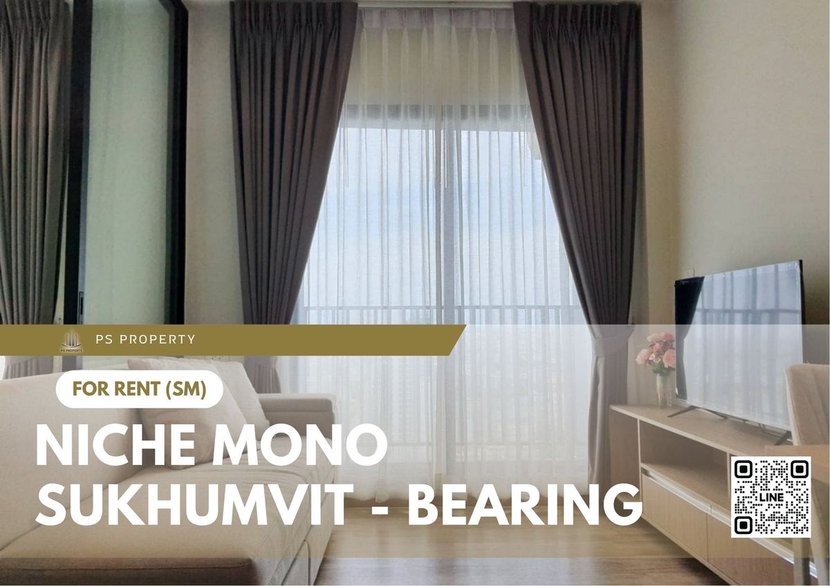 For rent 📍 Niche Mono Sukhumvit - Bearing 📍 Near BTS Bearing, complete with furniture and electrical appliances