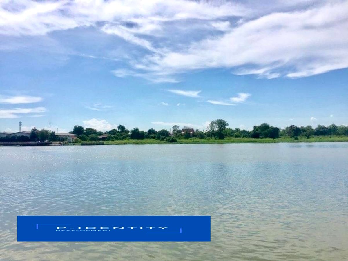 Yes !! V!  Land next to the Chao Phraya River, beautiful plots, wide views, receive rivers Land access Very convenient to travel Near many facilities, Bang Kadi Road, Line in Pathum Thani District – รูปที่ 2