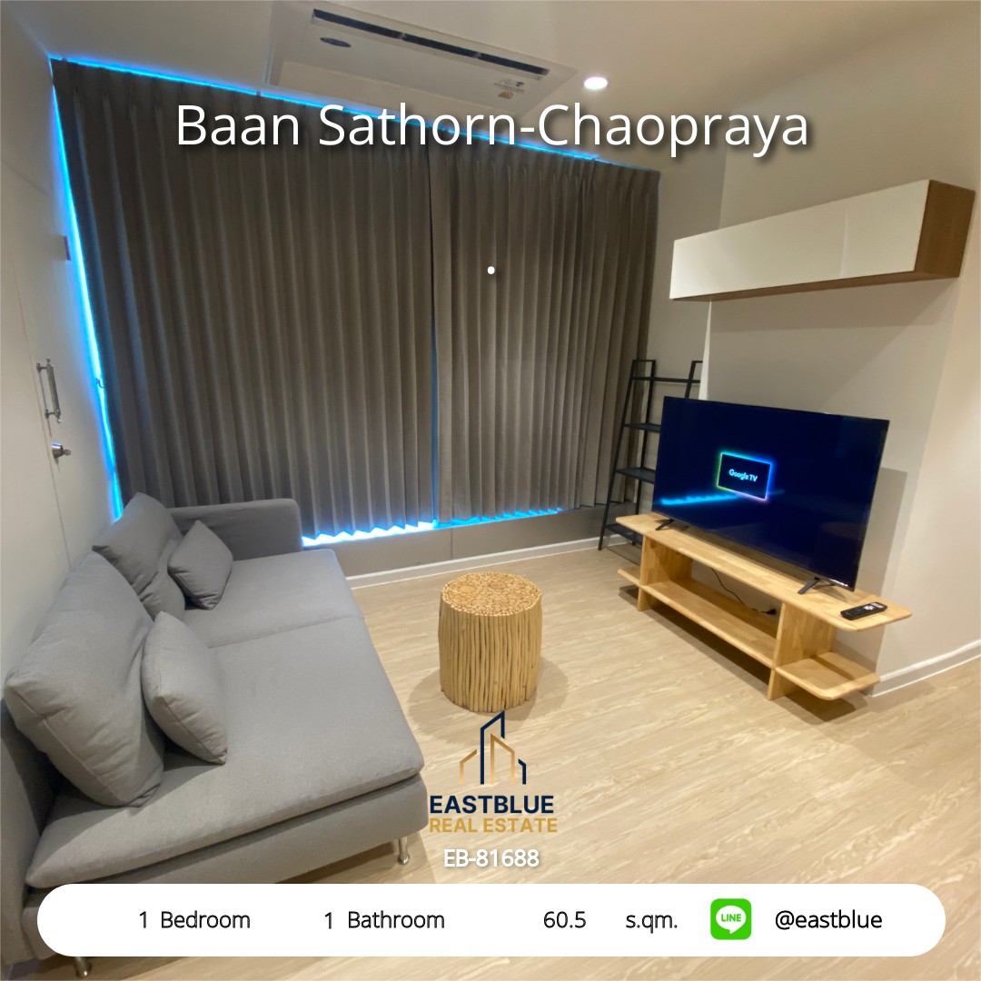 For Rent: Baan Sathorn-Chaopraya 1 Bed 60.5 sqm near BTS Krung Thon Buri 22,000 THB/month For Rent: Baan Sathorn-Chaopraya 1 Bed 60.5 sqm near BTS Krung Thon Buri 22,000 THB/month