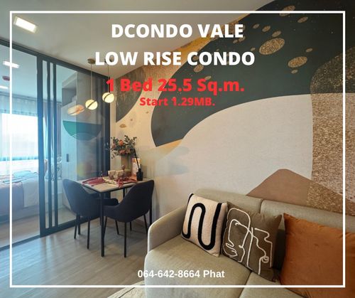 For Sale dcondo vale (ศรีราชา)1Bed 25.5 sq.m.Start 1.29 mb.contact 0646428664 (Phat)
