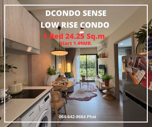 For Sale Dcondo Sense (Bangsaen) 1BED 24SQ.M. Starting price 1.49 Delete. Contact 0646428664 (Phat)