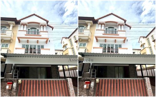 AT574 for rent, home home, office, 3 -story, half -story townhome, Saranon, Pak Kret, 5 parking spaces near Central Chaengwattana