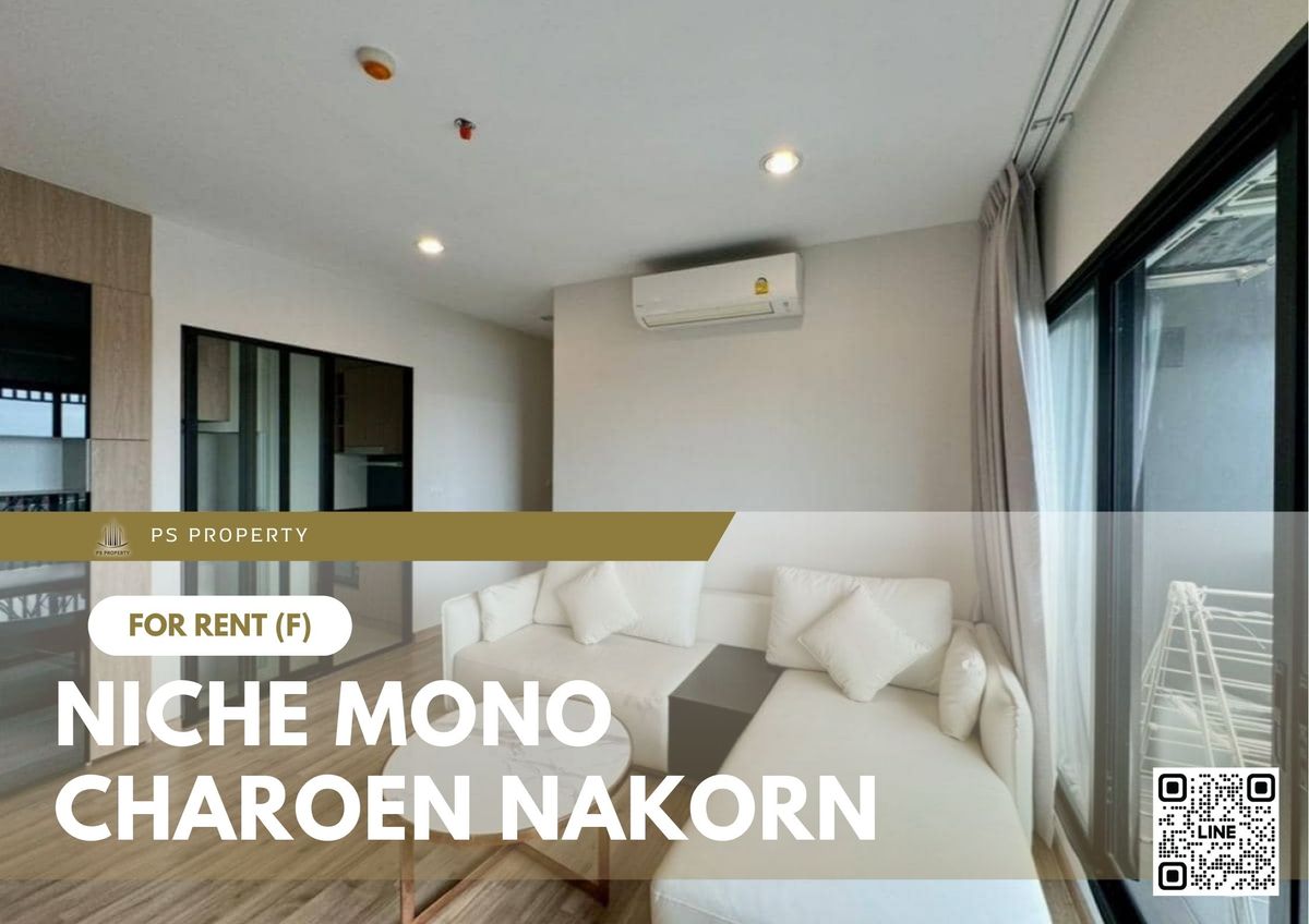For rent 📍 NICHE MONO CHAROEN NAKORN 📍 Fully furnished and equipped with electrical appliances, near BTS Talat Phlu