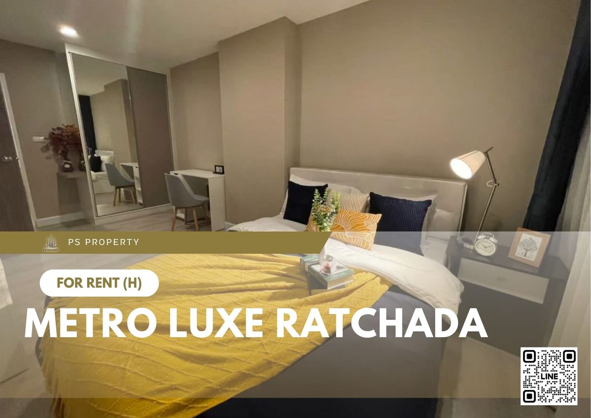 For rent 📍 Metro Luxe Ratchada 📍 Fully furnished and equipped with electrical appliances, near MRT Sutthisan
