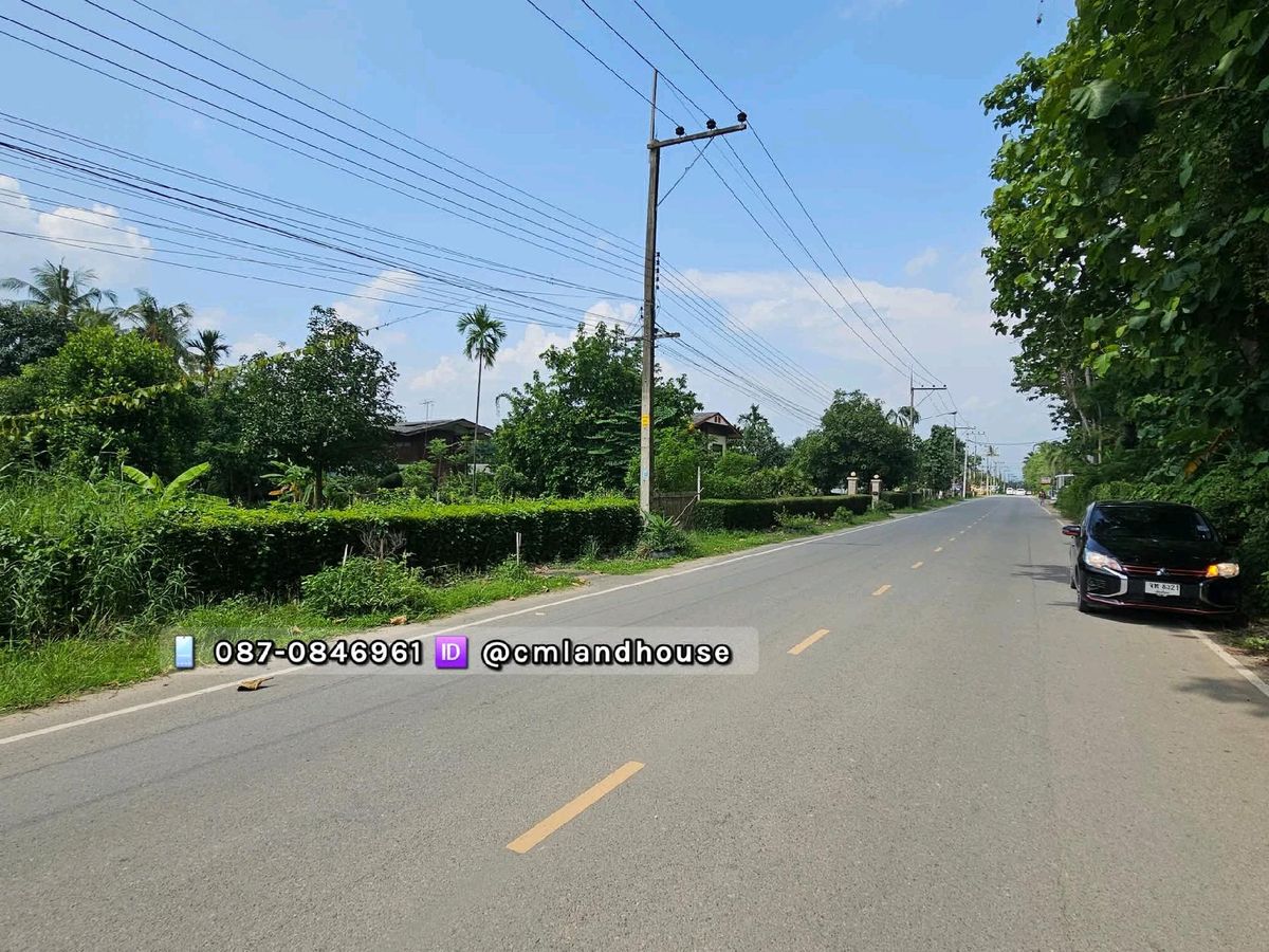 200 sq.m. of land near Mae Jo Post Next to the road is very wide. Suitable for home, dormitory, restaurants, trading, have a bus through