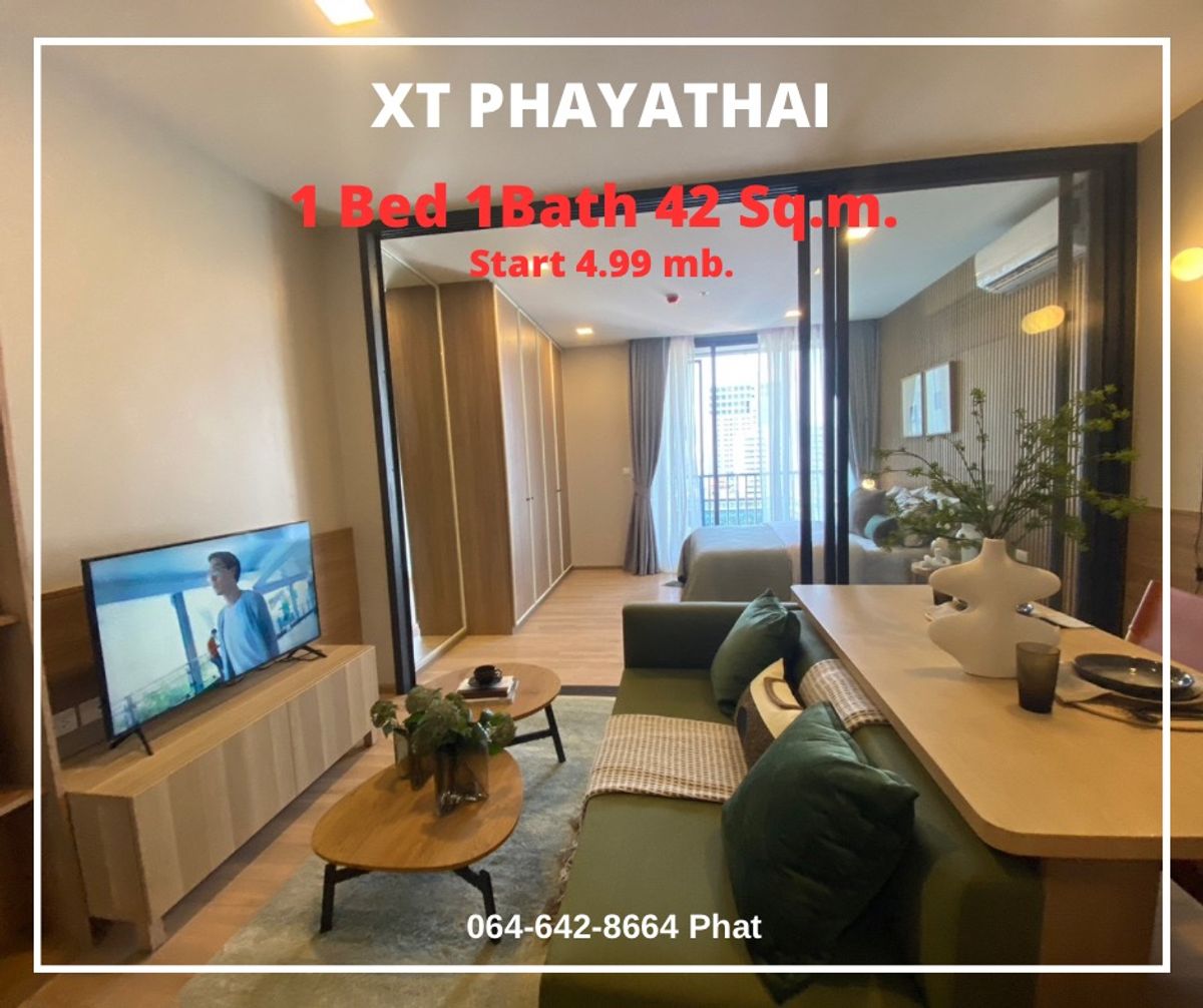 𝗫𝗧 𝗣𝗵𝗮𝘆𝗮𝘁𝗵𝗮𝗶 1Bed 1Bath 42SQ.M. Start 4.99MB. Contact 0646428664 (Phat)