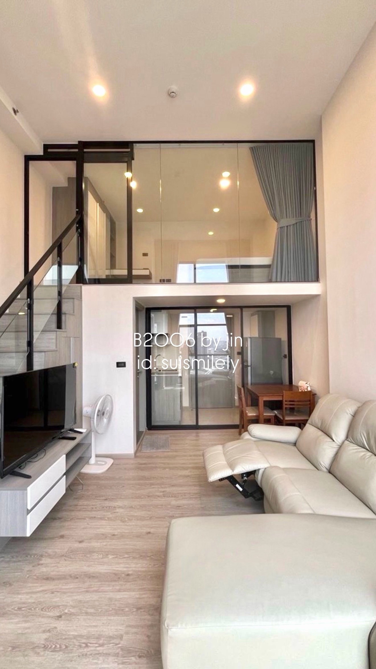 🛋️☁️Duplex กั้นชั้นลอย มินิมอลพร้อมอยู่🌷 เฟอร์ครบ มีคซผ. ติดฟิล์มกันแสง