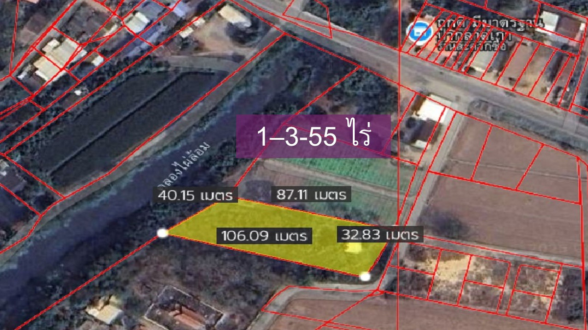 Land for sale 1-3-55 rai on the front of the road, next to Muang District, Phitsanulok Province. Land for sale 1-3-55 rai on the front of the road, next to Muang District, Phitsanulok Province.