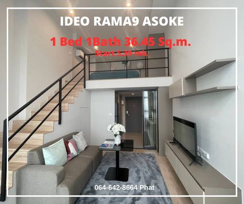 For Sale Ideo Rama9 Asoke1bed 36.45 SQ.M. Start 5.39 MB.Contact 0646428664 (Phat)