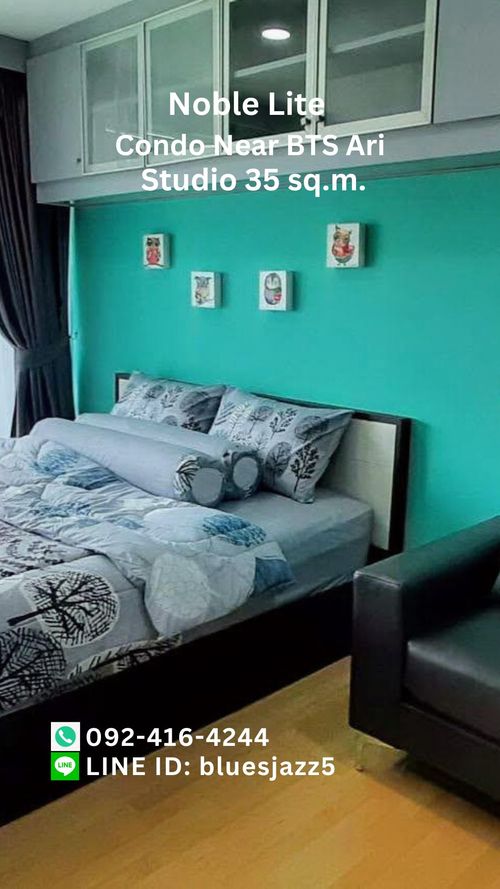 For SALE Noble Lite Studio 35sqm 12Fl Fully Furnished Ready to Move Condo Near BTS Ari