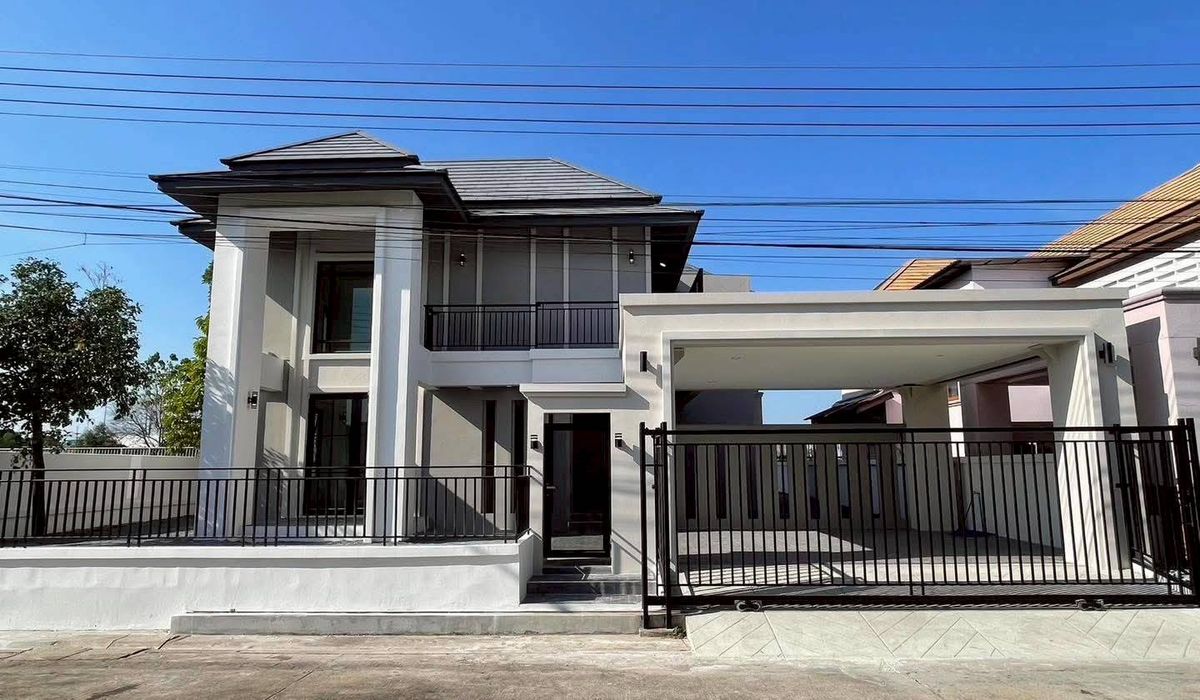 ♠ Modern detached house ♠ 2 layers | Land size 113.00 sq.w. Usable area 350.00 sq.m. | 4 bedrooms, 5 bathrooms, 2 parking spaces | Near Phutthamonthon Market ♠ Modern detached house ♠ 2 layers | Land size 113.00 sq.w. Usable area 350.00 sq.m. | 4 bedrooms, 5 bathrooms, 2 parking spaces | Near Phutthamonthon Market