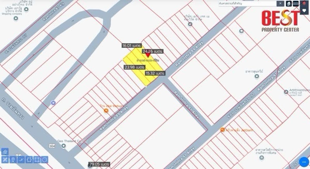 Land for sale, Rare Item, size 91 square wah, Soi Ram Inthra 89, plus 1 house, only 50 meters into the alley, only 9.9 minus. Land for sale, Rare Item, size 91 square wah, Soi Ram Inthra 89, plus 1 house, only 50 meters into the alley, only 9.9 minus.
