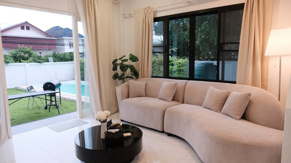 🏡 Modern house feels like living in a pool villa. Can raise animals With a salt-water swimming pool and private garden. – รูปที่ 2