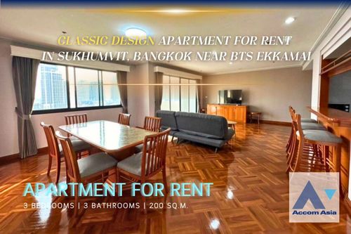 🔼AccomA🔽 Refined apartment with classic charm and wide balcony in Ekkamai (AA37447)
