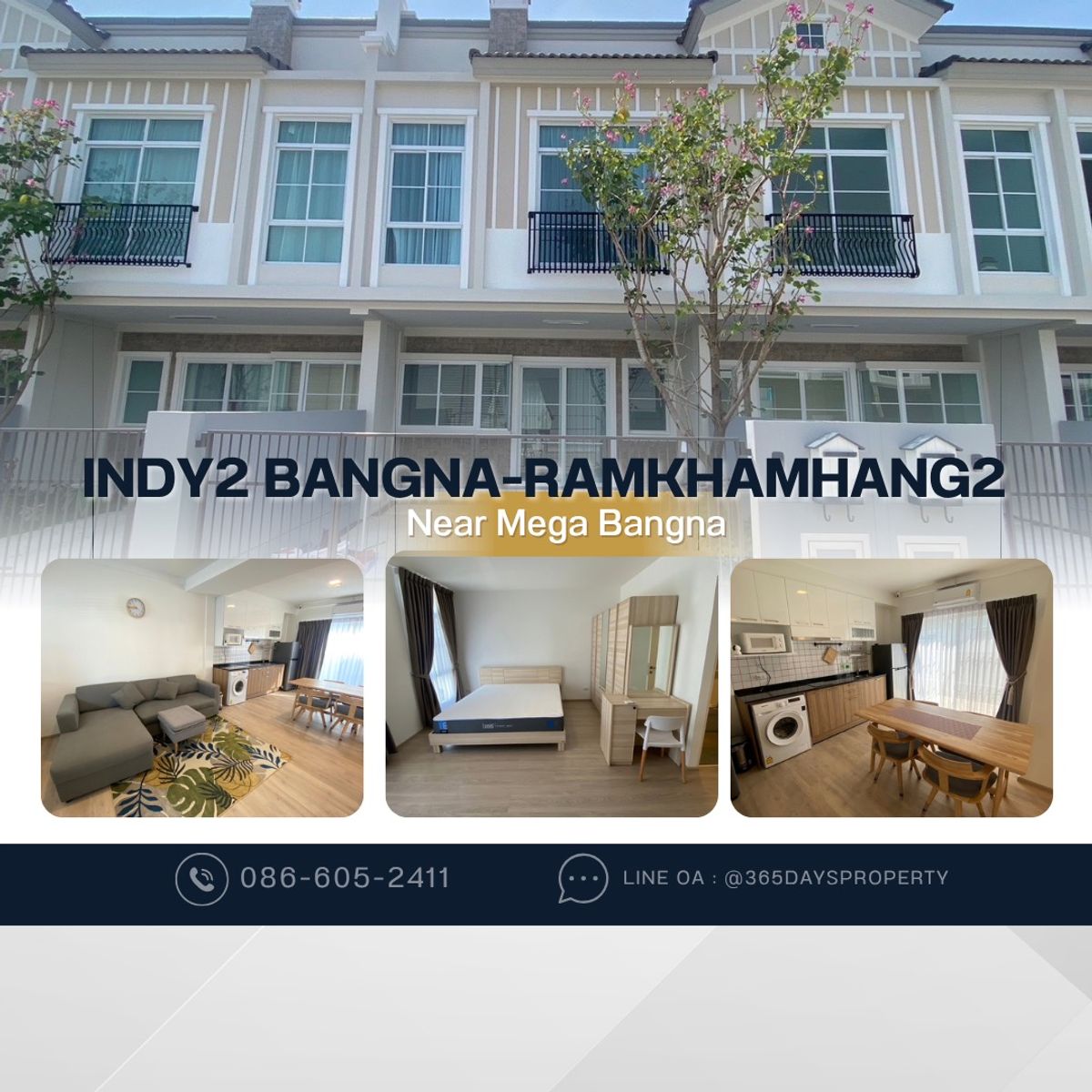 💥ForRent💥Indy2 Bangna Ramkhamhang2 🏡 Near Mega Bangna‼️ Ready to move in ‼️ Fully Furnished ✨ 💥ForRent💥Indy2 Bangna Ramkhamhang2 🏡 Near Mega Bangna‼️ Ready to move in ‼️ Fully Furnished ✨